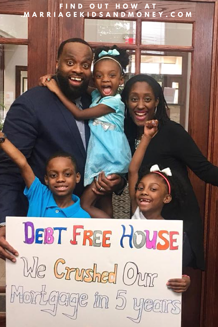 The McNeely Family Celebrating their Mortgage Freedom in Bank
