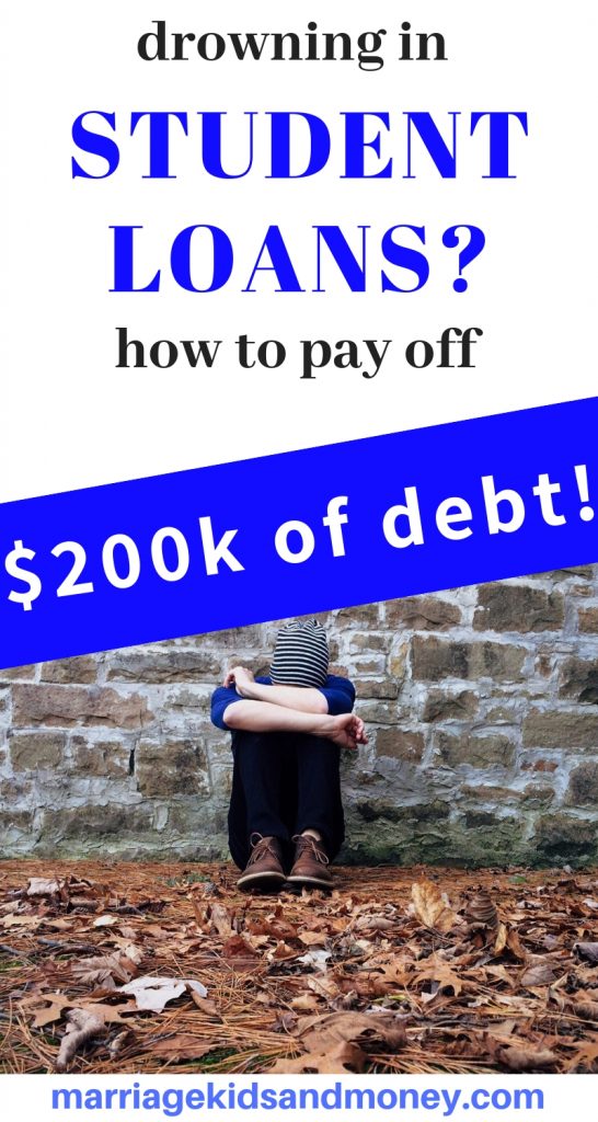 How to pay off student loans. How to handle a mountain of student loans. Debt pay off. Drowning in debt. #debt #money #studentloans #personalfinance