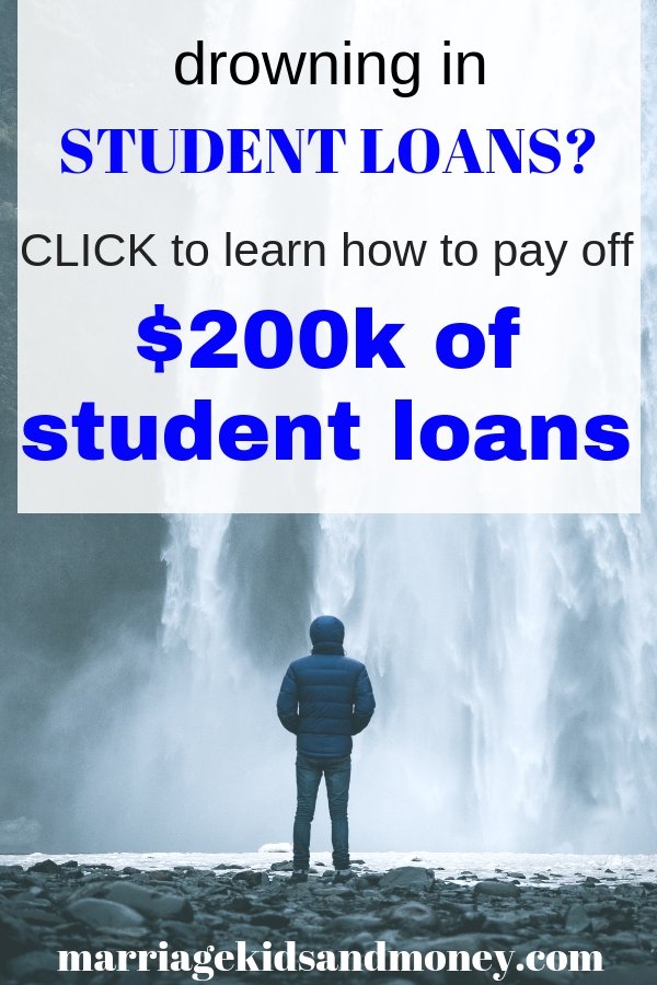 How to pay off student loans. How to handle a mountain of student loans. Debt pay off. Drowning in debt. #debt #money #studentloans #personalfinance
