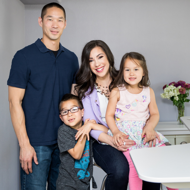 Monica Louie and her family