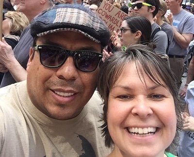 Tracey Sherman-Falcon and her husband Gandi Falcon