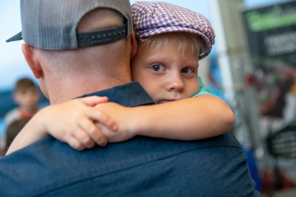 Jon Vroman and his son