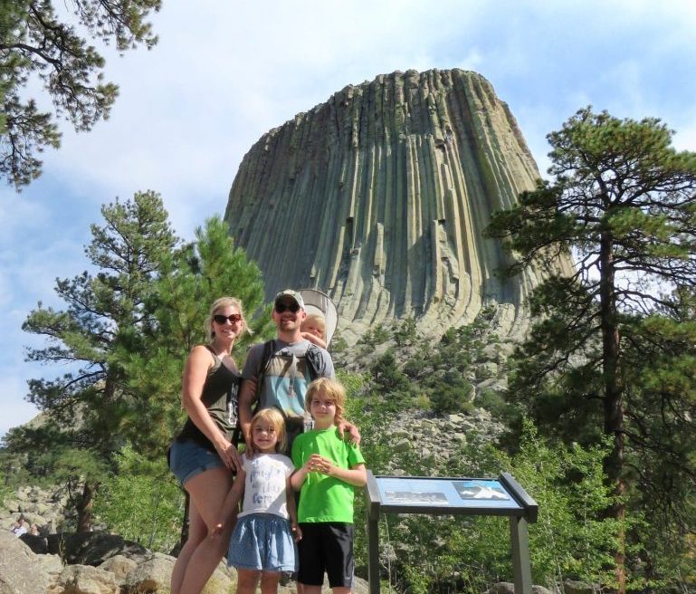 Family at Devil's Tower