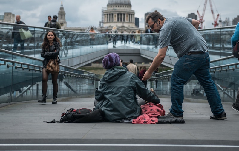 Giving to people on the street