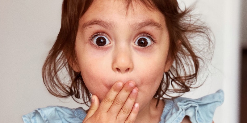 Surprised little girl