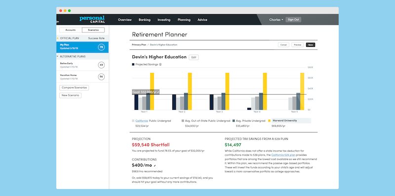 Personal Capital Education Planner
