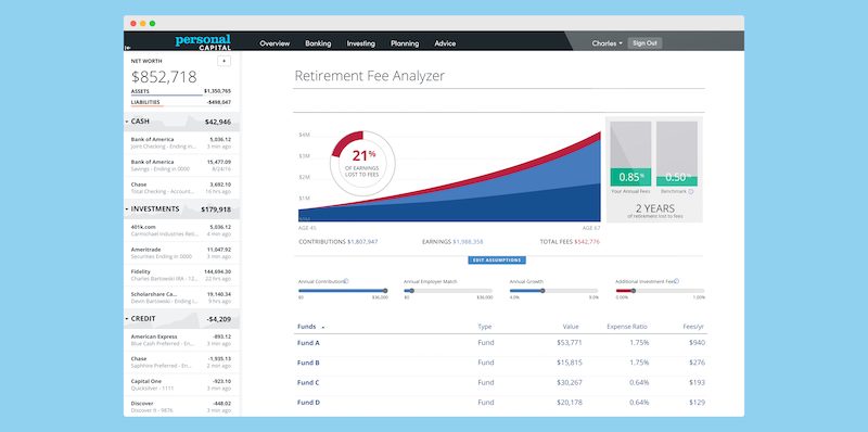 Personal Capital Fee Analyzer