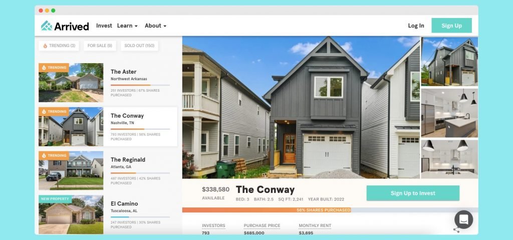 Arrived Homes Inventory