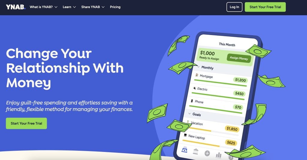 YNAB Homepage