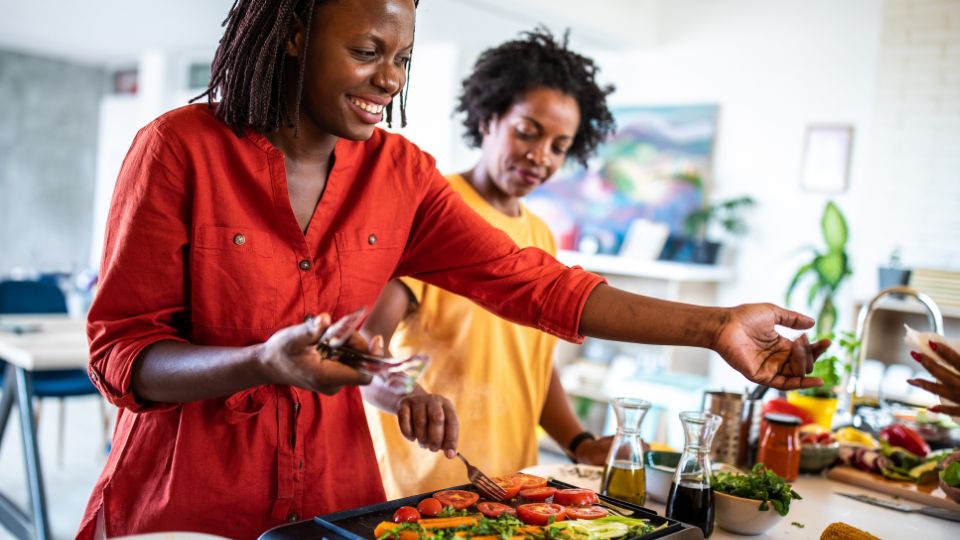 women cooking together