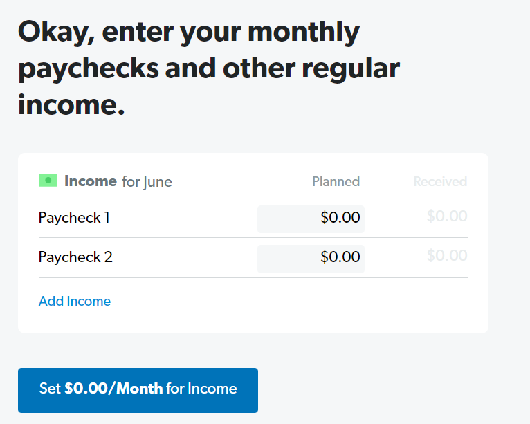 EveryDollar Paycheck