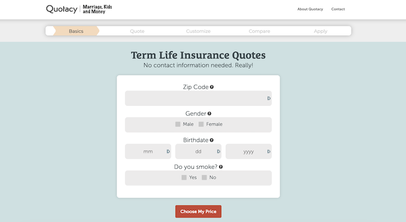 Quotacy Term Life Insurance Quotes
