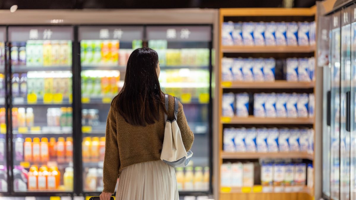 woman shopping at grocery store