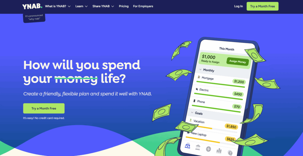 YNAB Homepage
