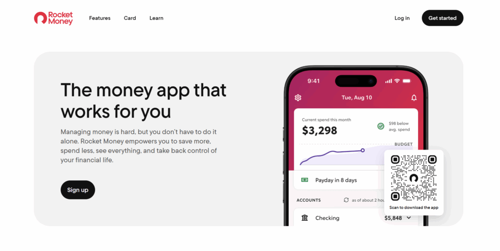 Rocket Money Homepage