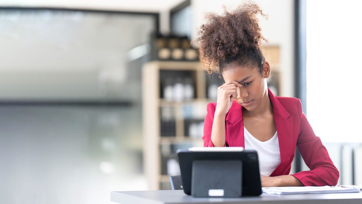 Frustrated by laptop