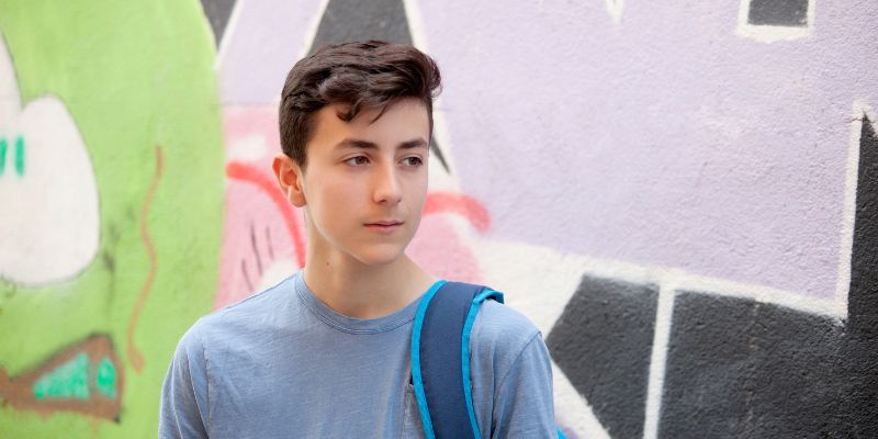 teen boy thinking