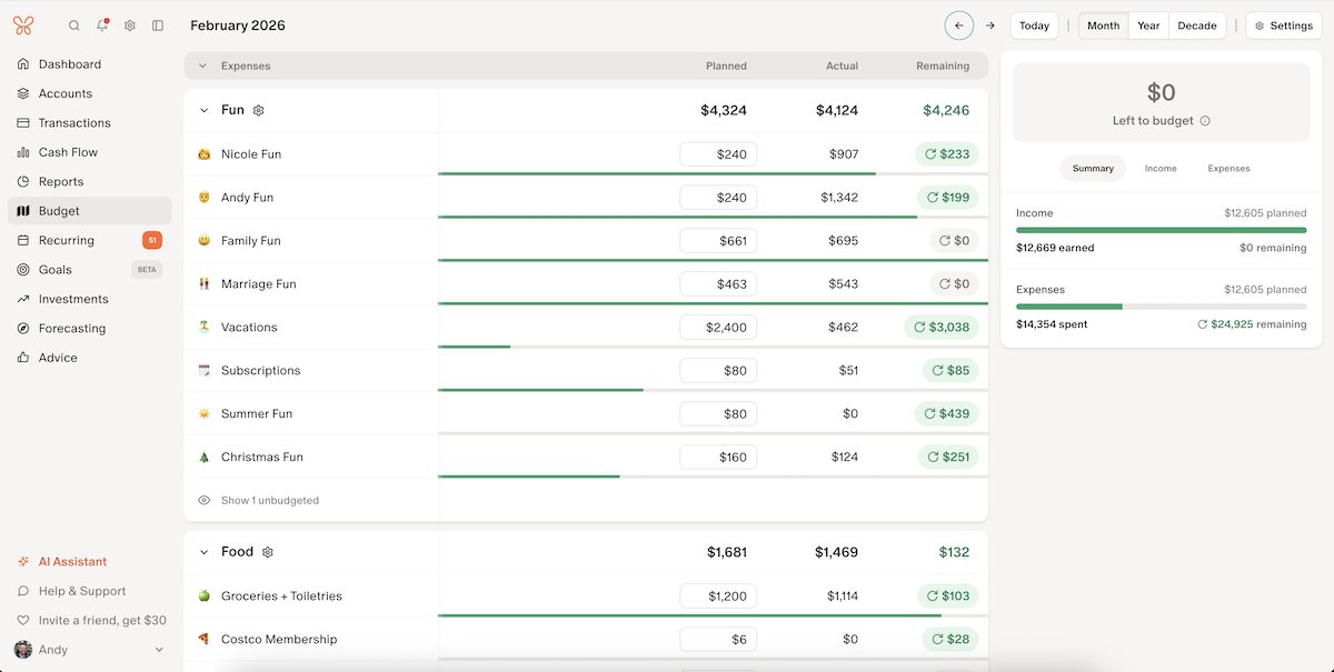 Budget Categories in Monarch Money
