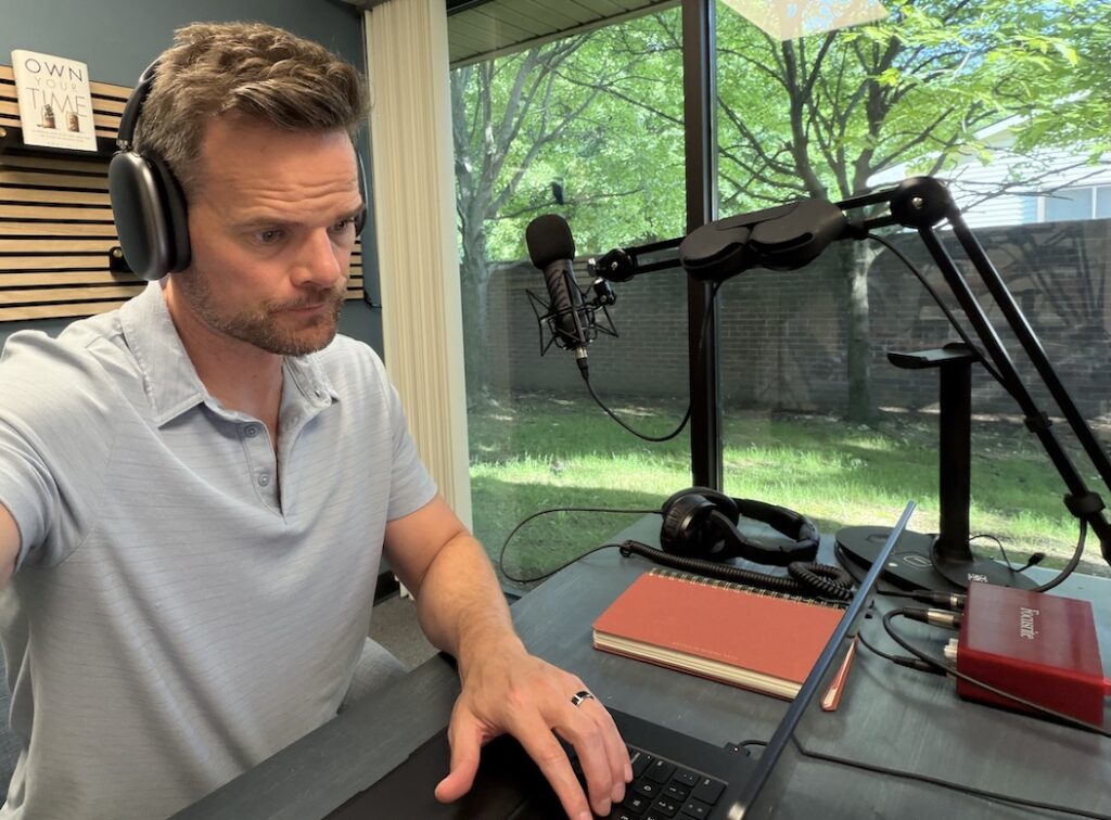 Andy Hill creating content while running the Marriage Kids and Money website hosted on Cloudways